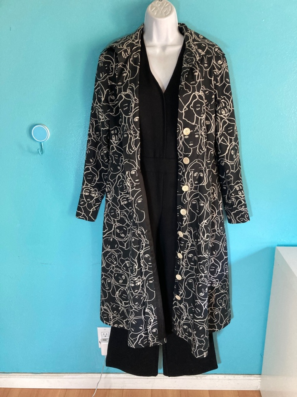 Womens Shirt Dress Size Large Long Sleeve Coat Dress with Belt
